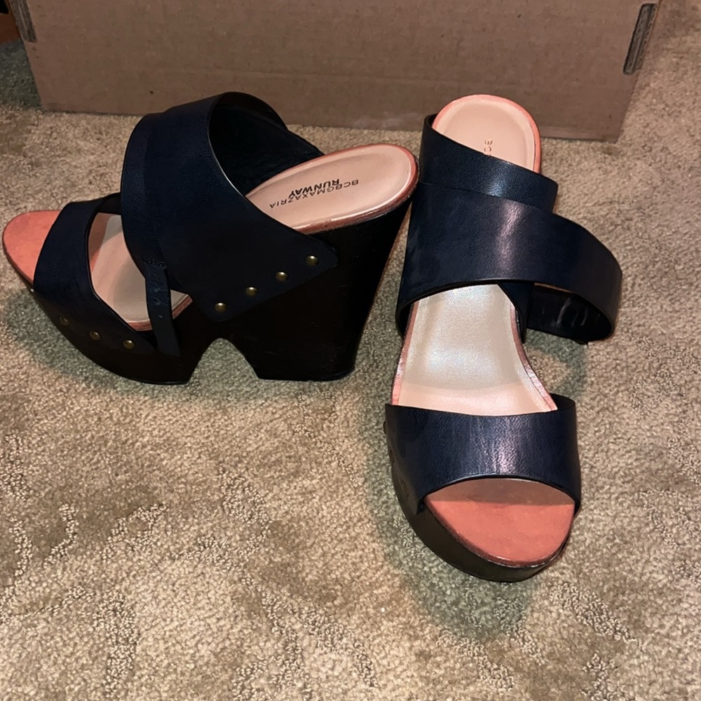 Black Platform Sandals - Perfect Condition - image 2